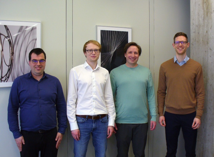 Prof. Marco Oesting (Universität Stuttgart), Timo Geßner, Matthias Breckner und Tobias Weber (VPV Lebensversicherungs-AG)